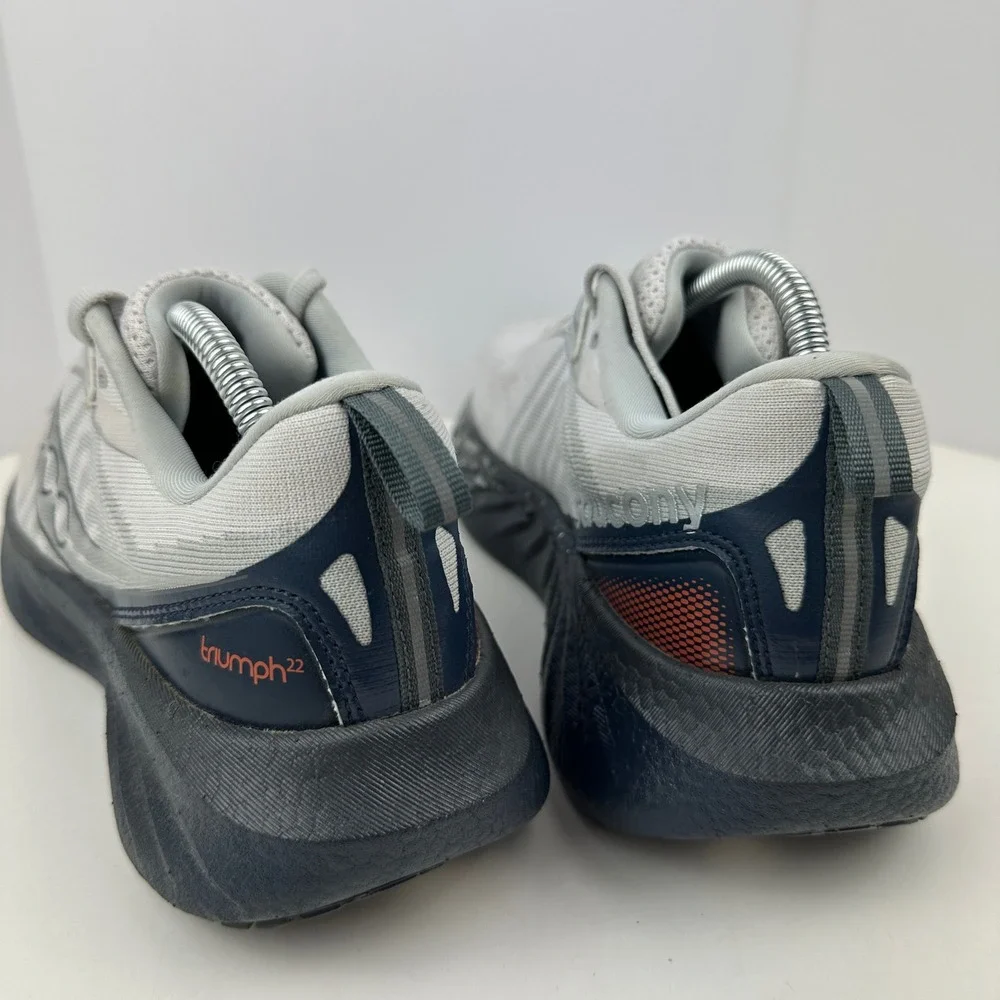 Saucony Triumph 22 Mens Running Shoes Alloy Navy Grey Athletic Sneakers Size 9